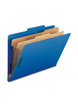Legal - 8.50" Width x 14" Sheet Size - 2" Fastener Capacity for Folder - 2 Dividers - 25 pt. Folder Thickness - Dark Blue - Recycled - 10 / Box - natsp17228